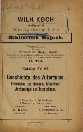 Katalog. 62. [ca. 1890] = T. 2