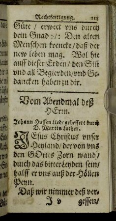 Vom Abendmal deß Herrn.