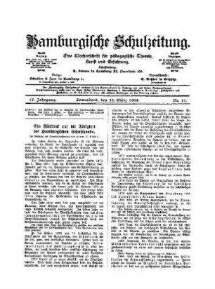 Ein Rückblick auf die Tätigkeit der Hamburgischen Schulsynode