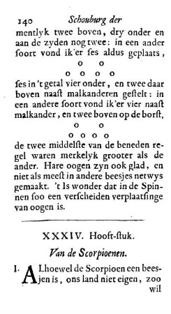 XXXIV. Hooft-stuk. Van de Scorpioenen
