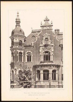 Villa Rehwoldt, Karl-Tauchnitz-Straße 45, Leipzig: Ansicht (aus: Moderne Neubauten, 2.Jg., 1895ff, hrsg. W. Kick)