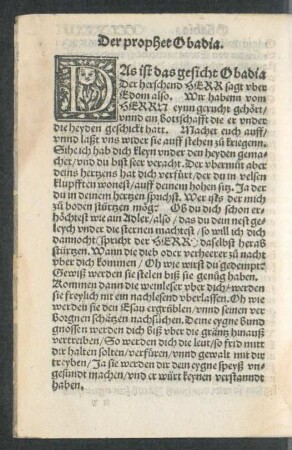Der prophet Obadia.