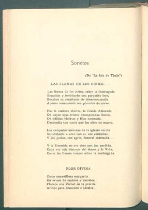 Sonetos (de "La Isla de Thule)