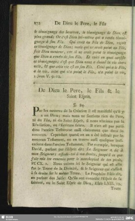 De Dieu le Pere, le Fils & le Saint Esprit