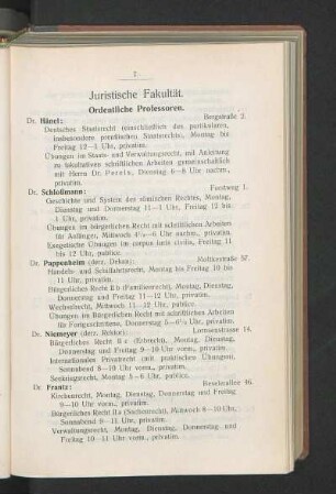 Juristische Fakultät.
