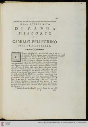 Dell' antico sito di Capua