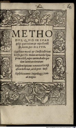 Methodus, Quid in Evangeliis quaerendum et expectandu[m] sit, docens