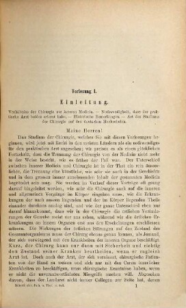 Die allgemeine chirurgische Pathologie und Therapie : in 50 Vorlesungen ; ein Handbuch für Studirende und Ärzte