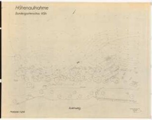 Bundesgartenschau 1957, Köln: Vermessungskarte Höhenaufnahme 1:200