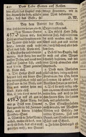 442-444, Vom Lobe Gottes auf Reisen (457 - 460)