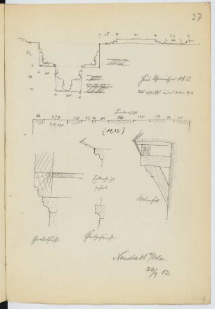 Haus Schnitzer, Neustadt/Orla: Details (aus: Skizzen- und Fotoalbum 24)