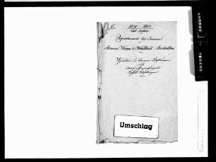 Spitäler- und Armenstiftungen sowie Schulstiftungen (1820-1864)