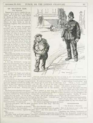 Policeman (cautioning imposter). "An' not so much of the 'old soldier' stunt. There weren't bo Bantams when you was flourishin'."