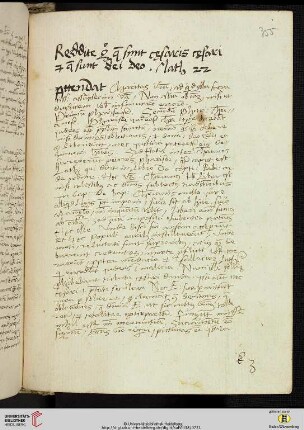 Ohne Überschrift. [Predigttext, Mt 22,21]