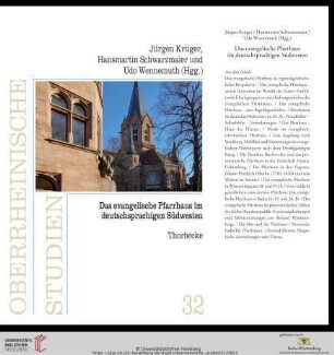 Band 32: Oberrheinische Studien: Das Evangelische Pfarrhaus im deutschsprachigen Südwesten
