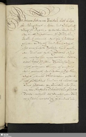 [Bescheid über den Konkurs des Gottlob Ernst von Nostitz, von Johann Fabian von Ponickau,1712]