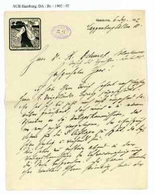 Brief an Richard Dehmel