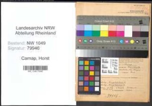 Entnazifizierung Horst Von Carnap , geb. 11.12.1902 (Gaertner)