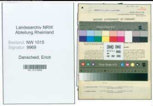 Entnazifizierung Erich Danscheid , geb. 13.04.1910 (Polizist)