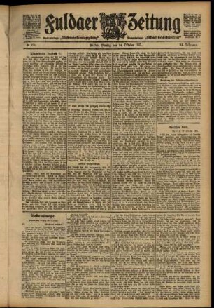 Ausgabe vom Montag, den 14. Oktober 1907.