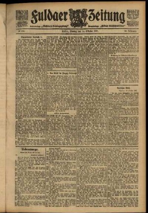 Ausgabe vom Montag, den 14. Oktober 1907.