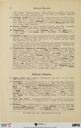 Bildende Künstler (Nr. 498-571)