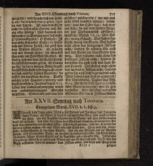 Am XXVII. Sonntag nach Trinitatis.