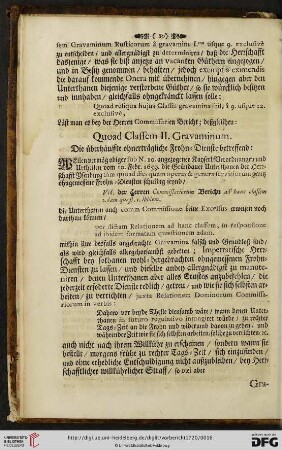 Quod Classem II. Gravaminum.