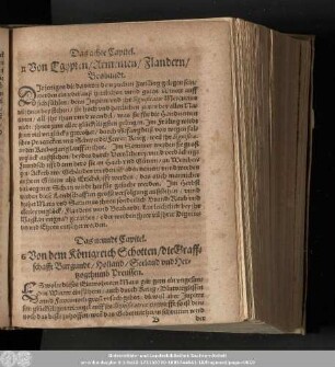 Das neundt Capitel. Von dem Königreich Schotten/ die Graffschafft Burgundt/ Holland/ Seeland und Hertzogthumb Preussen.