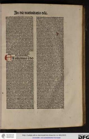Exultemus in domino, dilectissimi, et spirituali iocunditate letemur quia illuxit dies redemptionis nove, reparationis antique, felicitatis eterne...