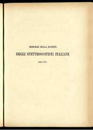Memorie Della Società Degli Spettroscopisti Italiani