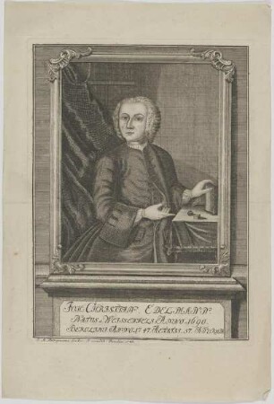Bildnis des Joh. Christian Edelmann
