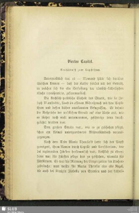 Viertes Capitel. Verhältniß zum Papstthum