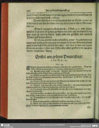 Epistel am grünen Donnerstage, 1. Cor. XI, 23. -- 32. Vers. 23.