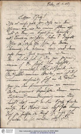 Brief vom 18.01.1905