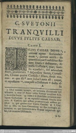 C. Suetonii Tranquilli Divus Iulius Caesar