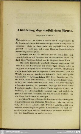 Absetzung der weiblichen Brust