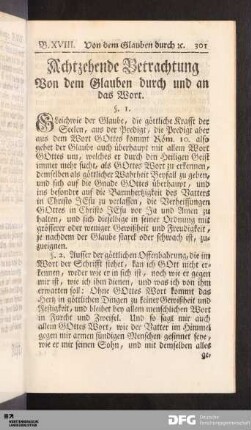 Achtzehende Betrachtung.