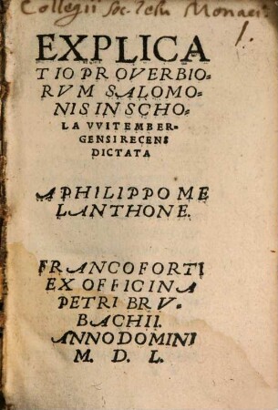 Explicatio proverbiorum Salomonis