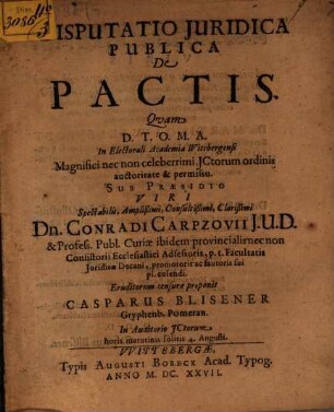 Disp. iur. de pactis