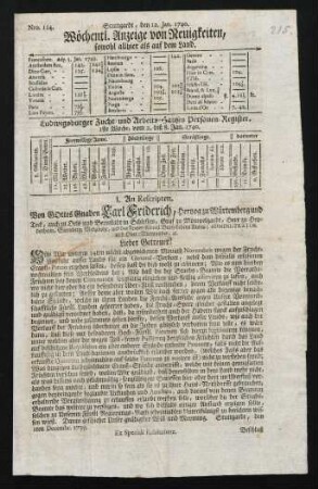 Nr. 114-117, 12.01.1740-02.02.1740