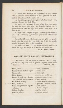 Vocabularius Latino-Teutonicus.