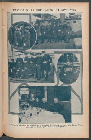 Partida de la tripulación del Rivadavia - [Ilustración]