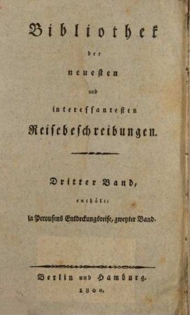 La Perousen's Entdeckungsreise in den Jahren 1785, 1786, 1787 und 1788, 2