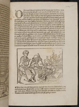 König Sedras lässt die falschen Traumdeuter verbrennen; (Kapitel X: Von König Sedras).