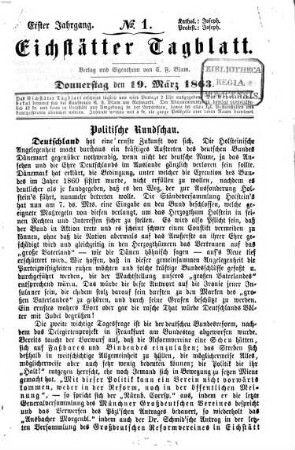Eichstätter Tagblatt. 1863,3/7 = Jg. 1