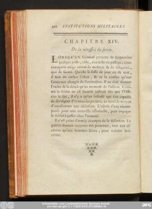 Chapitre XIV. De la nécessité du secret.