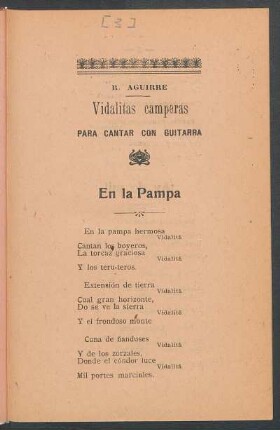 Vidalitas camperas : con el vals &quot;Varieté&quot;