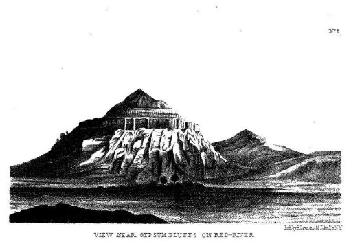 View near Gypsum Bluffs on Red river