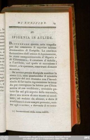 IX. Ifigenia In Aulide.